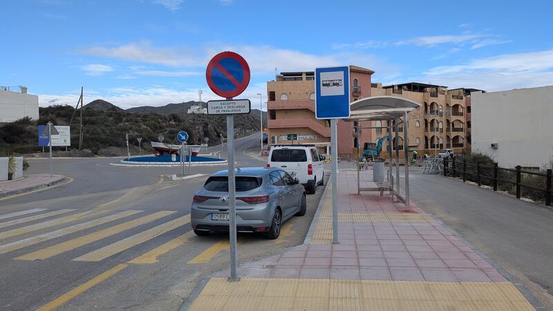 Villaricos (Bus stop at the entrance)